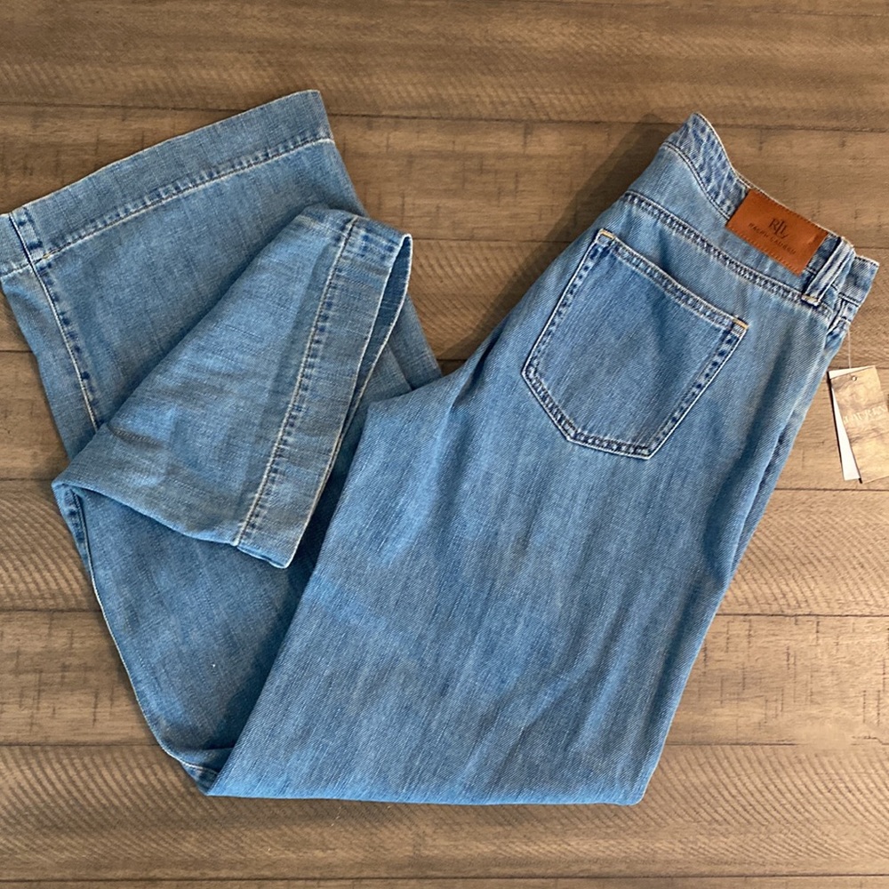 Lauren Ralph Lauren Wide Leg Blue Jeans Women size 10
